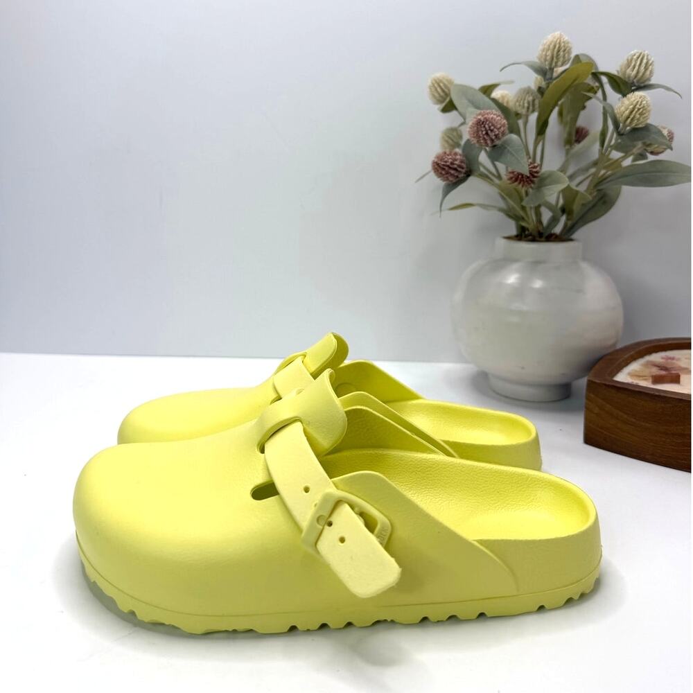 Birkenstock Boston EVA Mule Yellow Women 5/EU 36 Narrow Fit Tried on